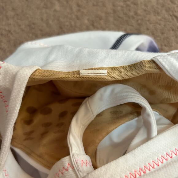 Lululemon Womens Scoop Me Up Tank Size 4 White Indigo Mirage Gym Y2K Yoga Run - Picture 6 of 9